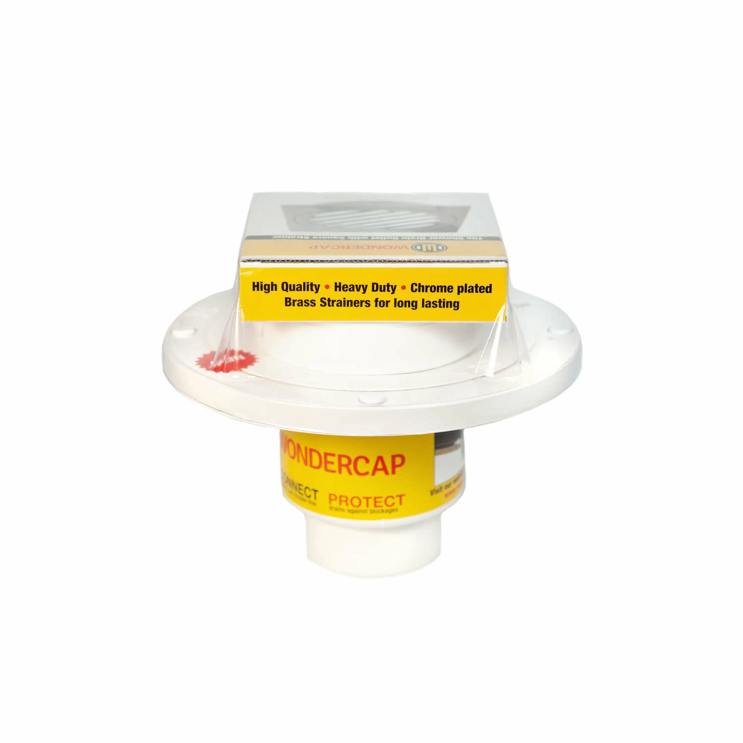 Wondercap 2 In. D Chrome ABS Tile Shower Drain Outlet - Image 3