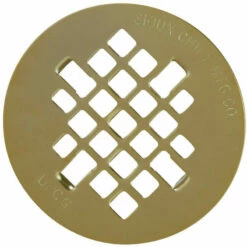 Sioux Chief 4-1/4 In. Polished Round Brass Drain Grate