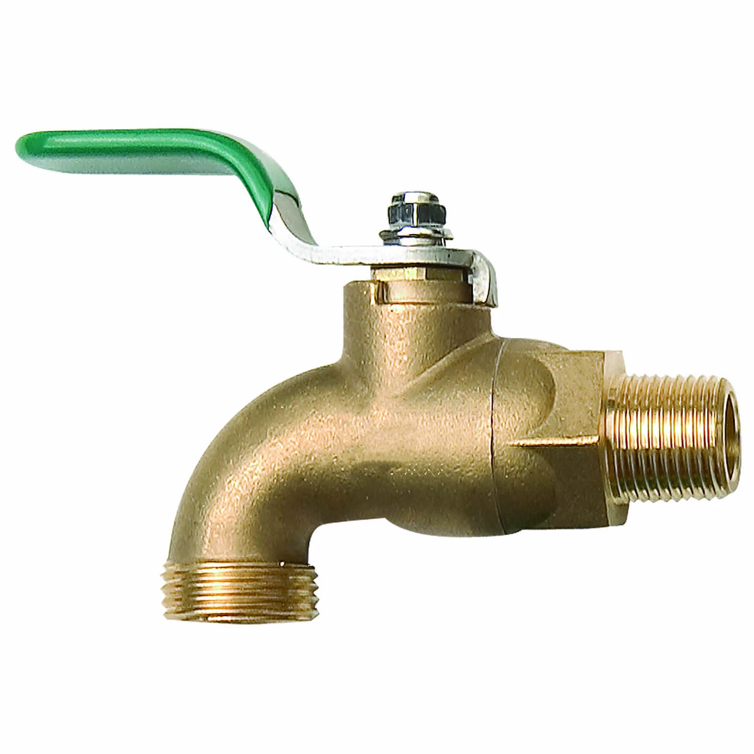 Champion 1/2 In. MIP X 3/4 In. MHT Brass Ball Valve Hose Bibb