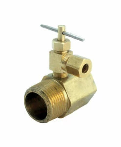 JMF Company 1/2 In. 1/4 In. Brass Needle Valve