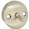 Danco 3-1/4 In. Brushed Nickel Round Metal Overflow Plate