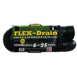 Flex-Drain 3-3/4 In. D X 25 Ft. L Poly Drain Pipe