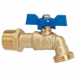 Homewerks 3/4 In. MIP X 3/4 In. MHT Brass Ball Valve Hose Bibb