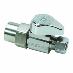 BrassCraft 1/2 In. CPVC Outlets X 1 In. Compression Brass Straight Stop Valve