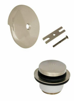 Danco 2-3/4 In. Brushed Nickel Gray Round Brass
