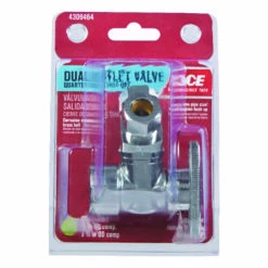 Ace FIP Compression Brass Dual Shut-Off Valve
