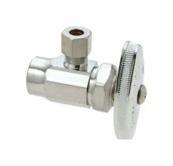 BrassCraft 1/2 In. Sweat Outlets X 1/4 In. Compression Outlets Brass Shut-Off Valve