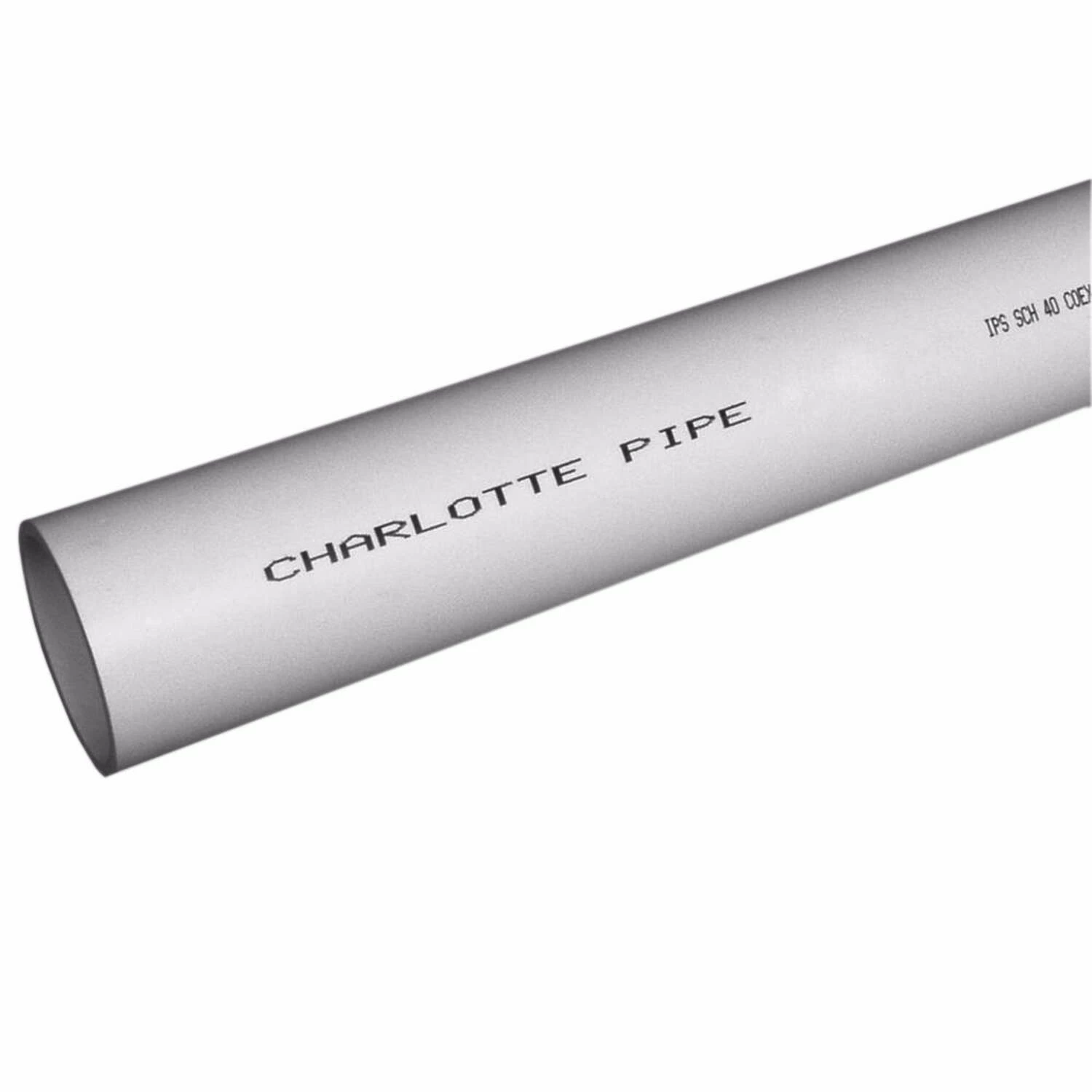 Charlotte Pipe Schedule 40 PVC Foam Core Pipe 2 In. D X 20 Ft. L Plain End 0 Psi