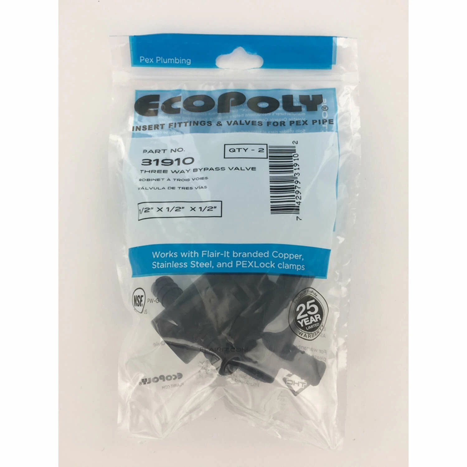 Flair-It Ecopoly Crimp Crimp Plastic 3-Way Valve - Image 2