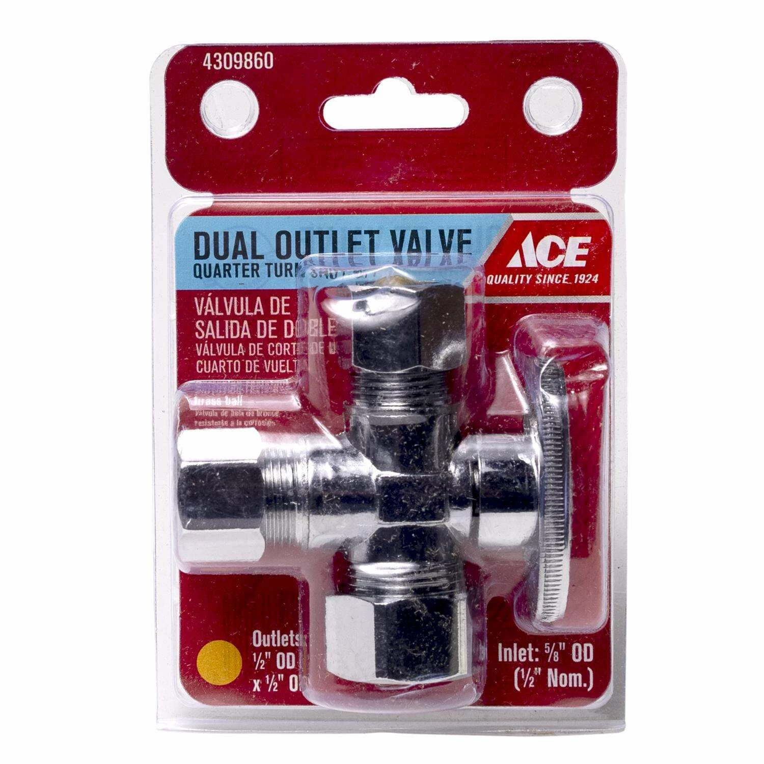 Ace 5/8 In. FPT X 1/2 In. Brass Shut-Off Valve - Image 2