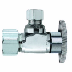 Keeney 5/8 In. Compression X 3/8 In. Compression Brass Angle Stop Valve