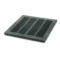 NDS 18 In. Black Square Polyolefin Drain Grate
