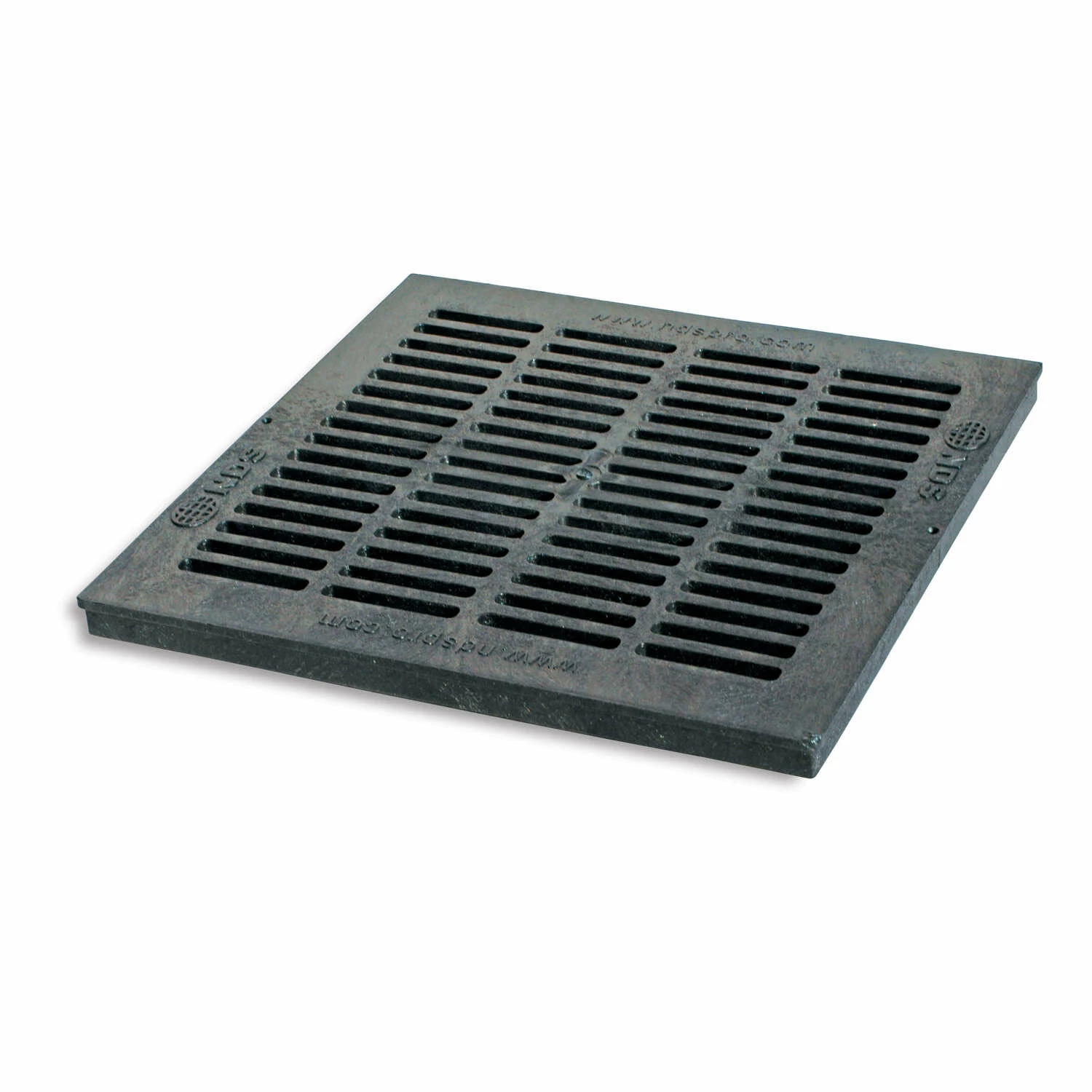 NDS 18 In. Black Square Polyolefin Drain Grate