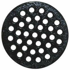 Sioux Chief 6-1/4 In. Epoxy Coated Black Round Cast Iron Floor Drain Strainer