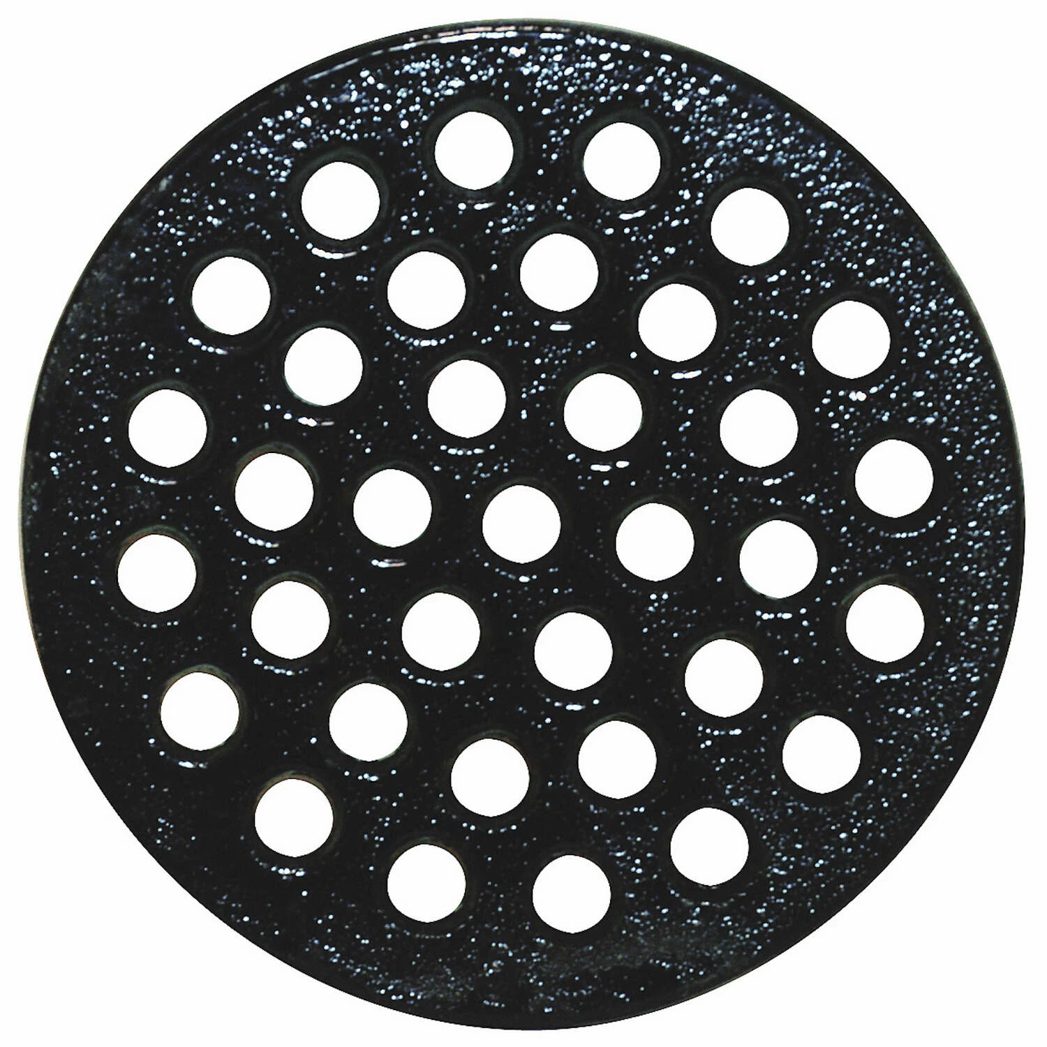 Sioux Chief 6-1/4 In. Epoxy Coated Black Round Cast Iron Floor Drain Strainer