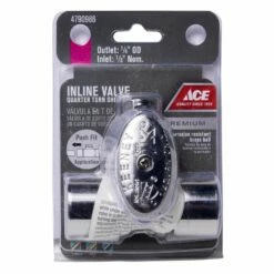 Ace Quick Lock 1/2 In. PTF In. X 1/4 In. Brass Shut-Off Valve