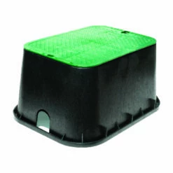 NDS 20 In. W X 13 In. H Rectangular Valve Box With Overlapping Cover Black/Green