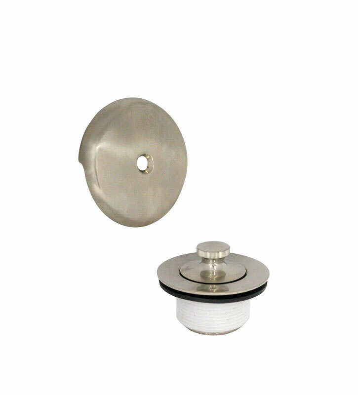 Danco Brushed Nickel Round Brass Lift And Turn Tub Drain Trim Kit
