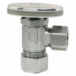 PlumbCraft 5/8 In. Compression In. X 1/2 In. Compression Chrome Plated Angle Valve