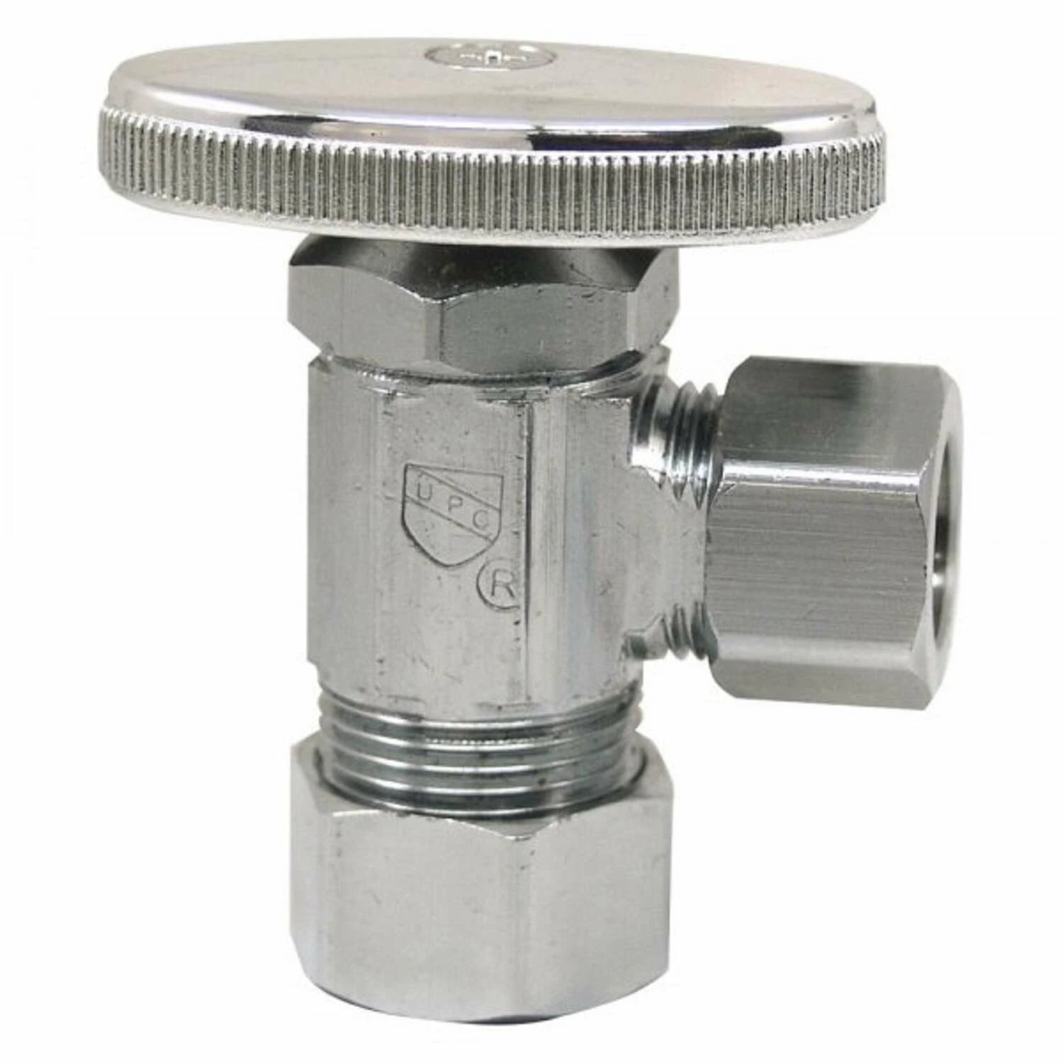 PlumbCraft 5/8 In. Compression In. X 1/2 In. Compression Chrome Plated Angle Valve