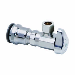 BrassCraft 1/2 In. MPT Outlets X 3/8 In. Brass Shut-Off Valve