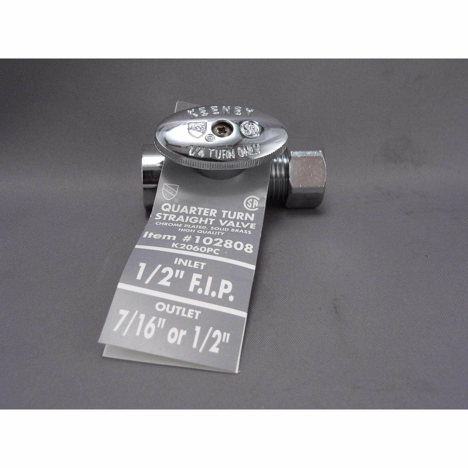 Keeney 1/2 In. FIP In. X 1/2 In. Compression Brass Straight Valve - Image 4