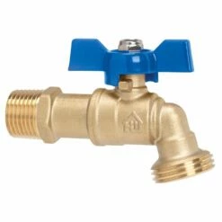Homewerks 1/2 In. MIP X 3/4 In. MHT Brass Ball Valve Hose Bibb