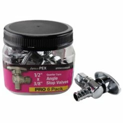 Apollo® Apollo 1/2 In. PEX Barb In To X 3/8 In. Compression Brass Angle Stop Valve