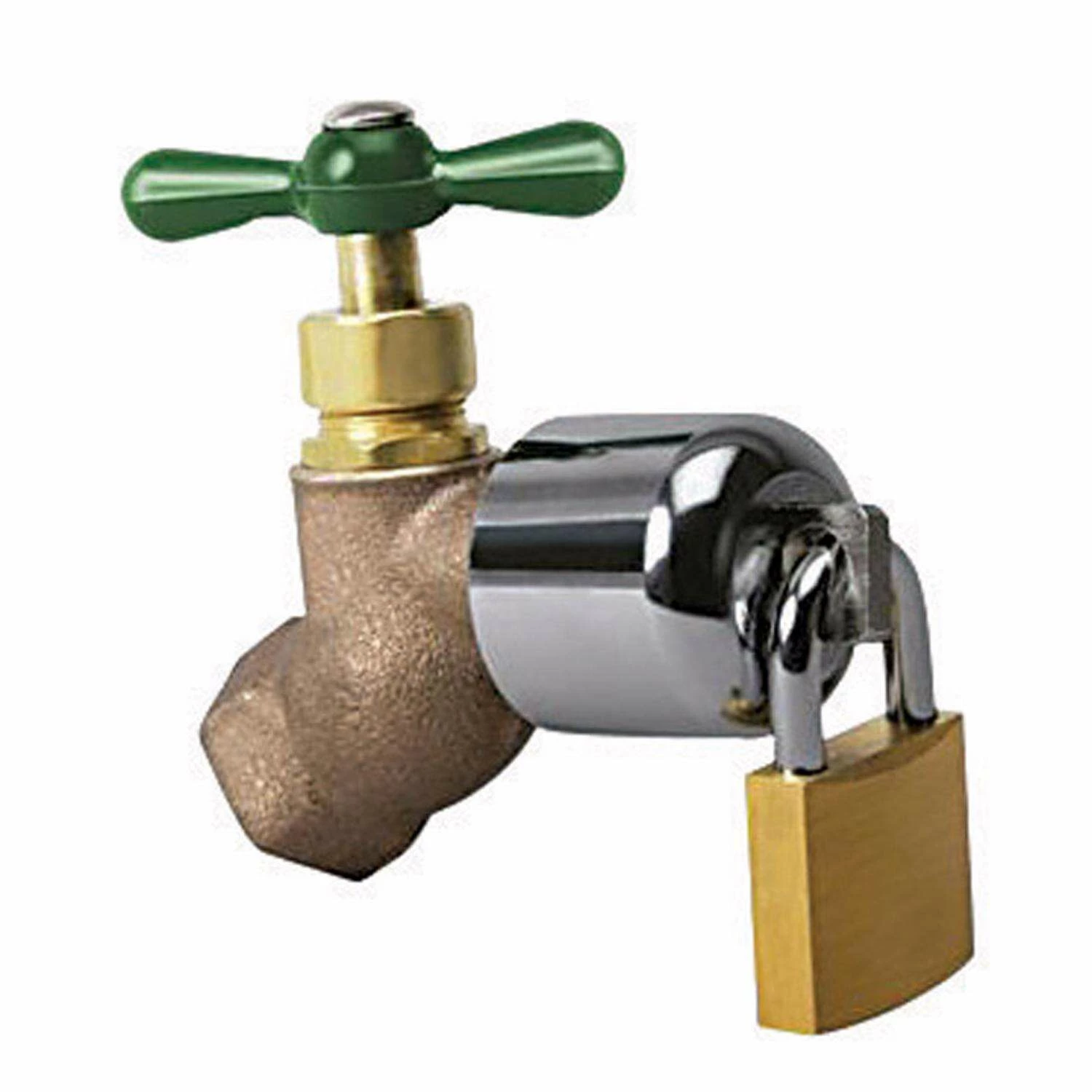 Conservco 3/4 In. Hose MPT Anti-Siphon Brass Hose Bibb Lock