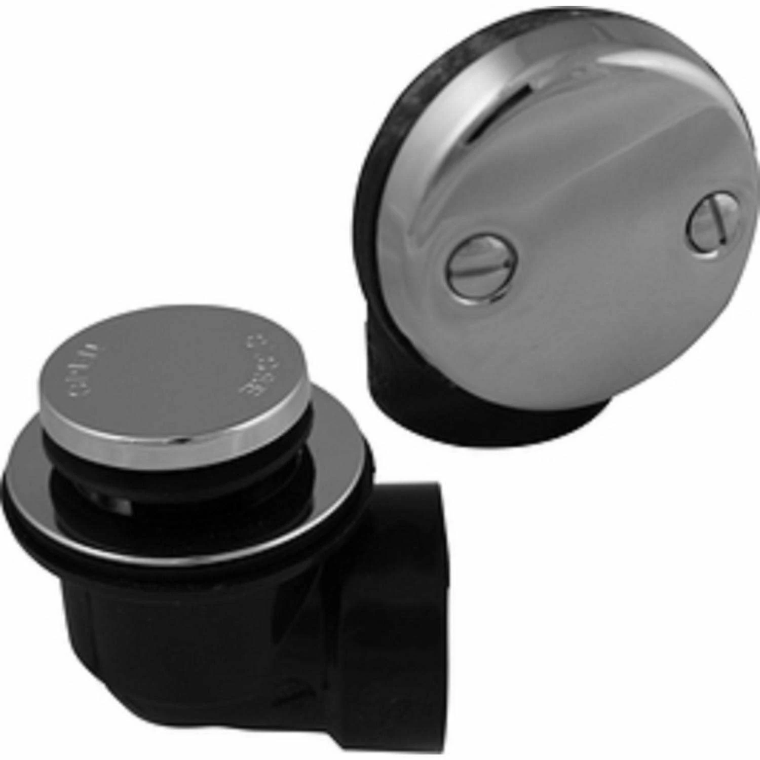 Keeney Foot Lok Stop 1-1/2 In. D Chrome Plastic Bath Drain Half Pack - Image 2