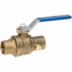 Homewerks 1/2 In. Brass Sweat Ball Valve With Drain Full Port
