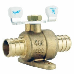 Apollo® Apollo 3/4 In. Brass Crimp Ball Valve With Mounting Pad Standard Port