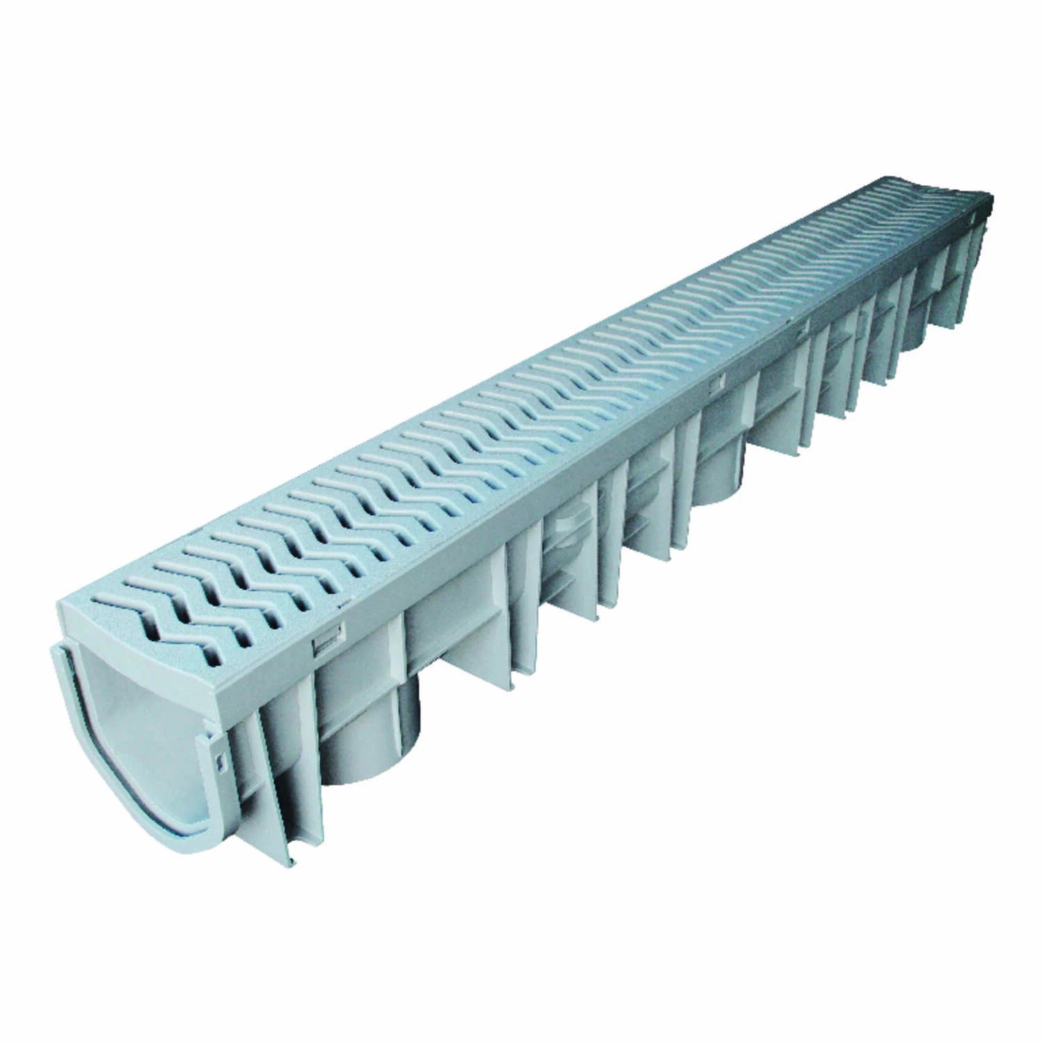 Fernco Storm Drain Plus 39-1/2 In. Gray Rectangle Polypropylene Channel Grate