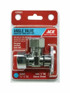 Ace 5/8 In. Compression Brass Angle Valve