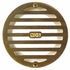 NDS 4 In. Satin Round Brass Drain Grate