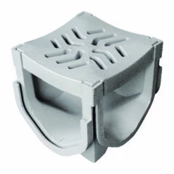 Fernco Storm Drain Plus Gray Square Polypropylene Channel Grate