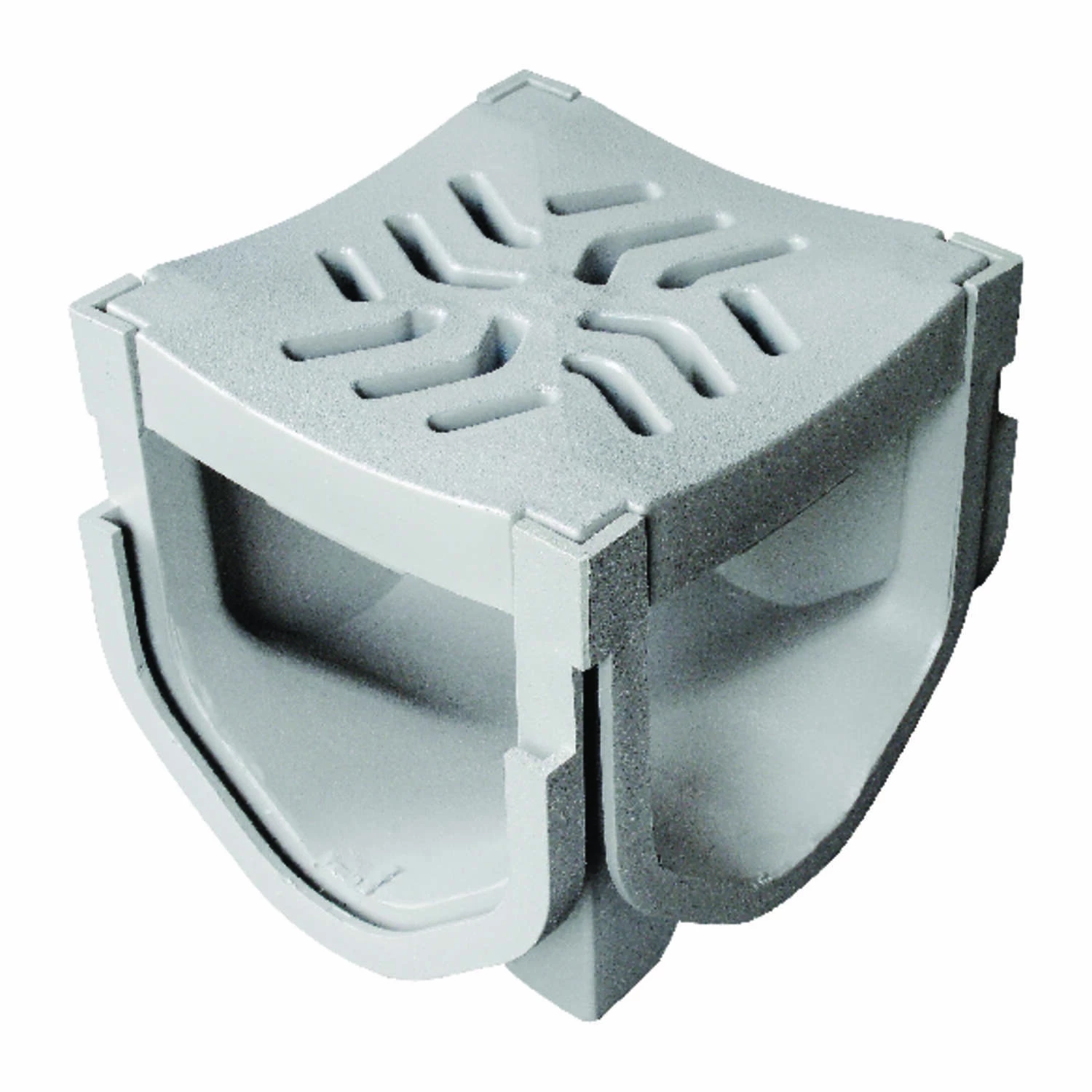 Fernco Storm Drain Plus Gray Square Polypropylene Channel Grate