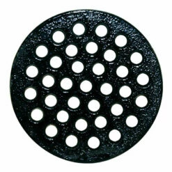Sioux Chief 6-1/2 In. Epoxy Coated Black Round Cast Iron Floor Drain Strainer