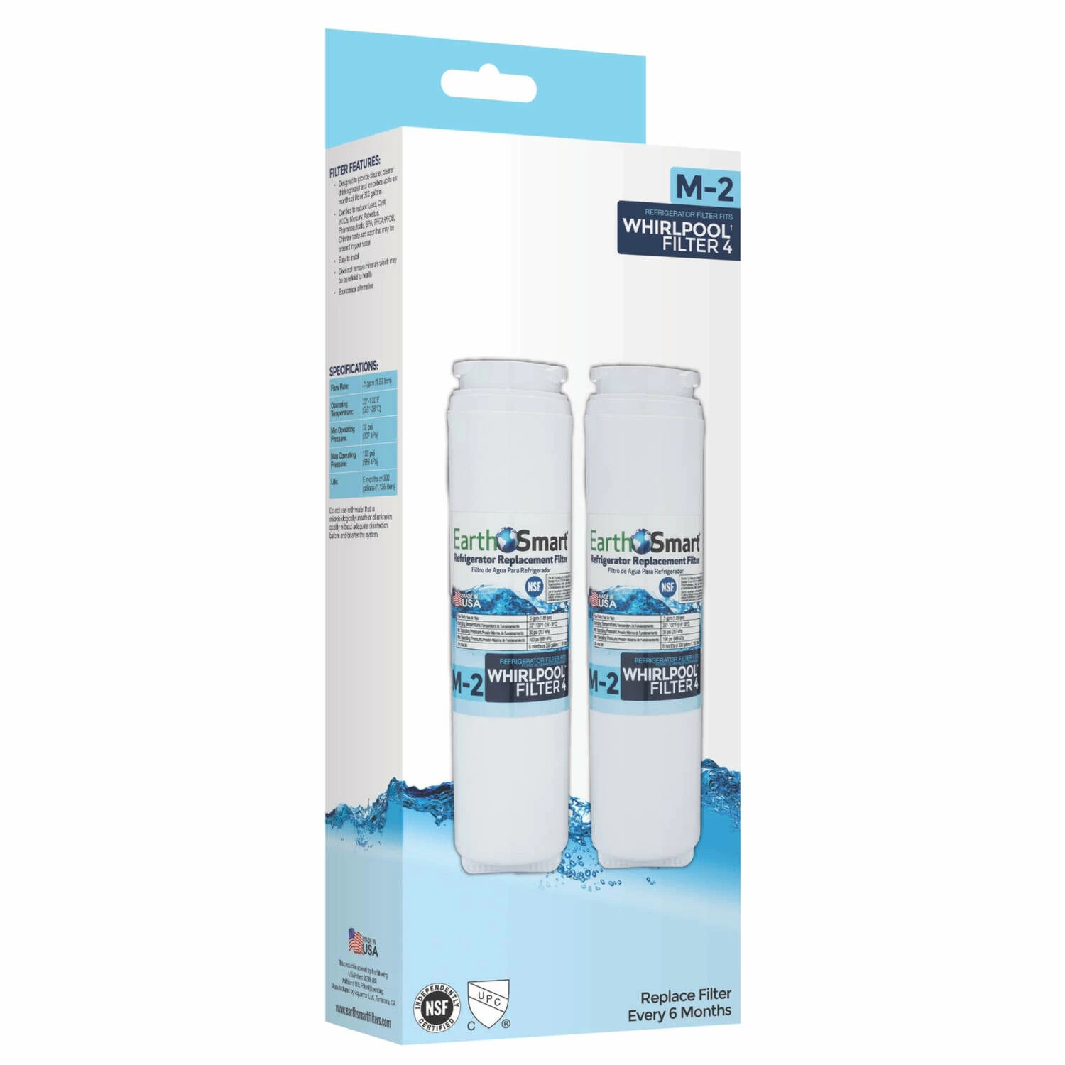 EarthSmart M-2 Refrigerator Replacement Filter For Whirlpool Filter 4 - Image 3