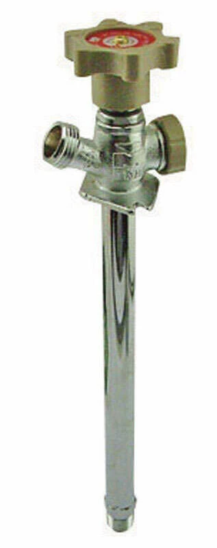 B&K ProLine 1/2 In. MPT X 6 In. Compression Anti-Siphon Brass Sillcock Valve