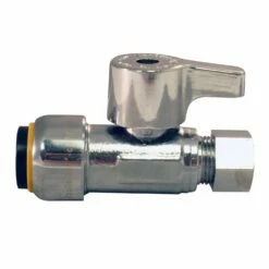 Apollo® Apollo Tectite 1/2 In. PTC In To X 3/8 In. Compression Brass Straight Stop Valve