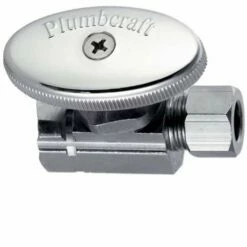 PlumbCraft 1/2 In. FIP In. X 3/8 In. Compression Chrome Plated Straight Valve