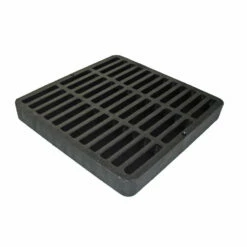 NDS 9 In. Black Square Polyolefin Drain Grate
