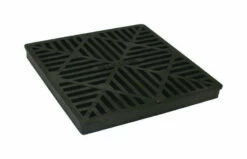 NDS 12 In. Black Square Polyolefin Drain Grate