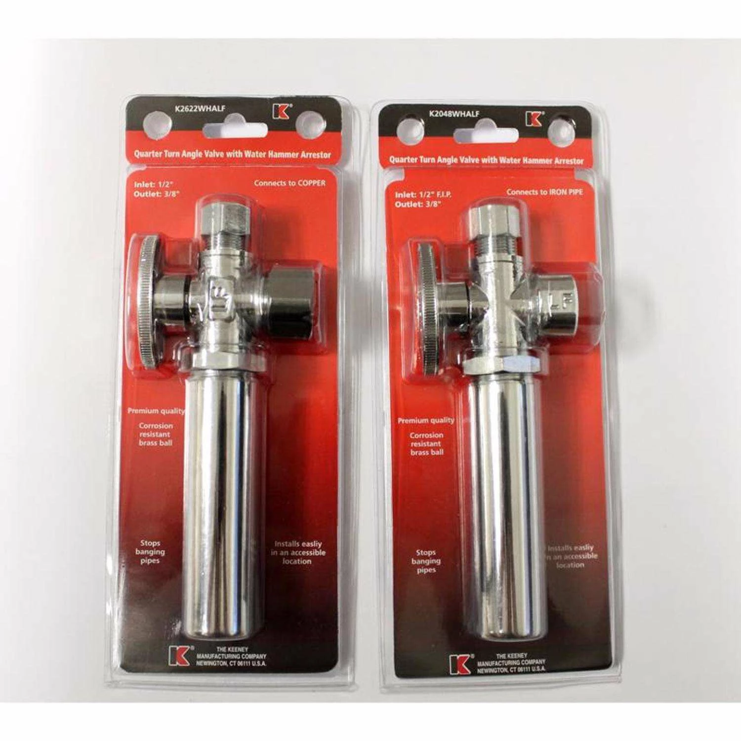 Keeney 5/8 In. CTS In. X 3/8 In. Compression Brass Shut-Off Valve With Water Hammer - Image 3