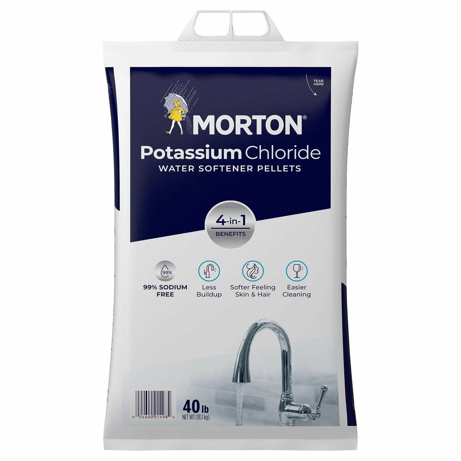 Morton Salt Potassium Chloride Pellets 40 Lb
