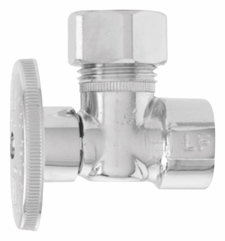 Keeney 1/2 In. FIP In. X 7/16 In. Compression Brass Angle Valve