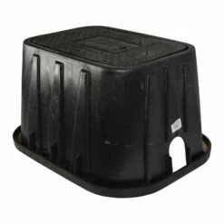 NDS 19 In. W X 12 In. H Rectangular Valve Box With Cover Black