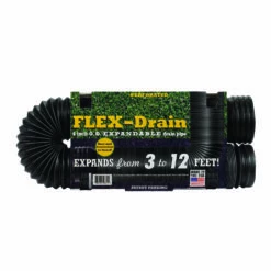 Flex-Drain 4 In. D X 12 Ft. L Polypropylene Perforated Drain Pipe