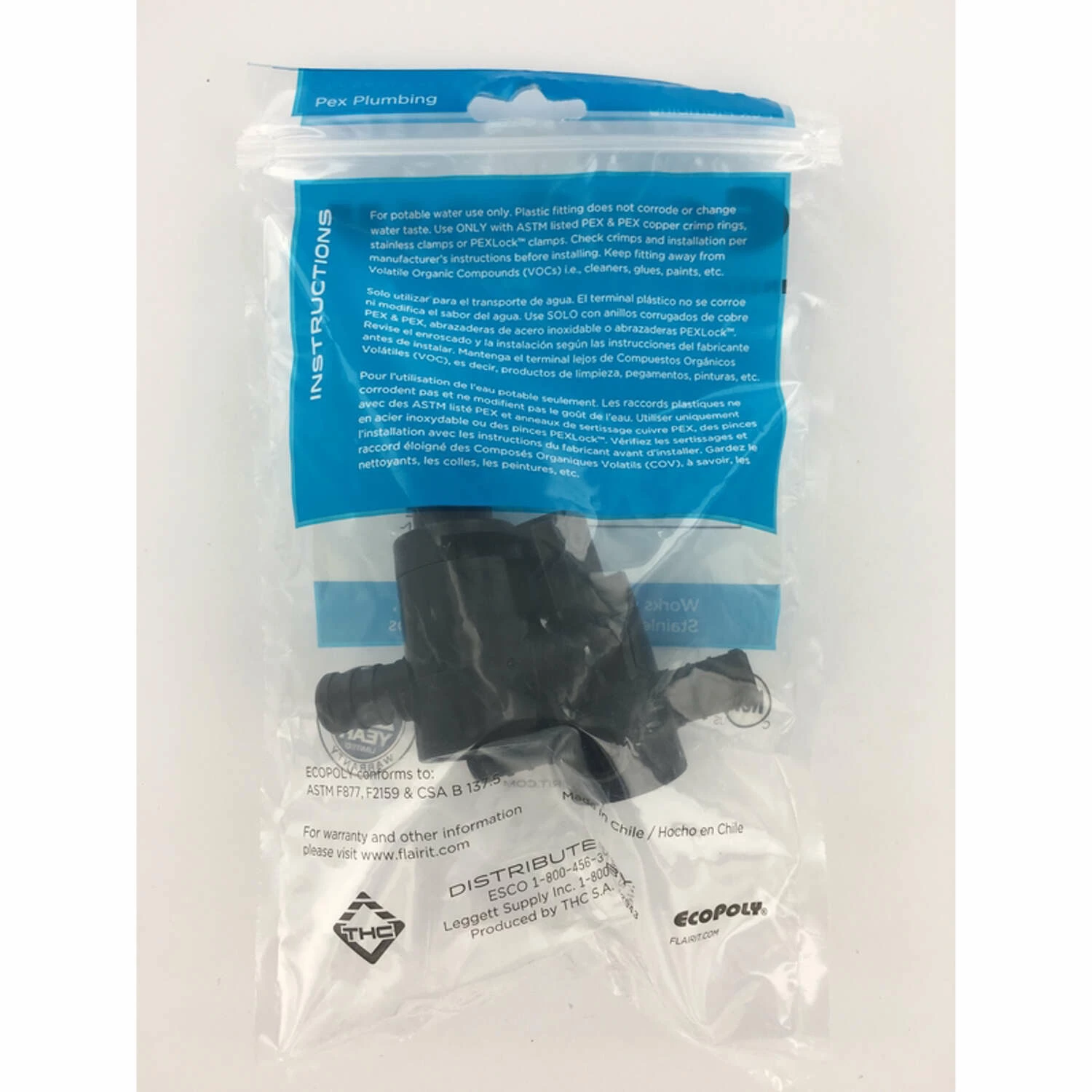 Flair-It Ecopoly Crimp Crimp Plastic 3-Way Valve - Image 3